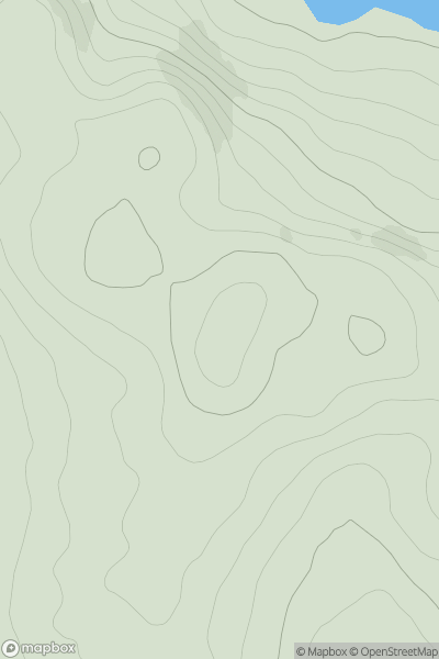 Thumbnail image for Meall Odhar [Loch Tay to Perth] [NN855425] showing contour plot for surrounding peak